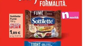 Carrefour Market Sottilette fume 158 g offerta