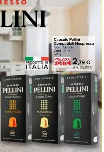 Capsule pellini compatibili nespresso 50 g