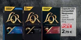 Carrefour Market Capsule l'or compatibili nespresso offerta