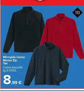 Carrefour Market Micropile uomo mezza tex offerta