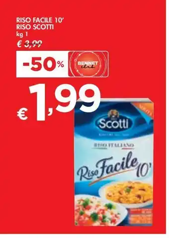 Bennet Riso facile 10 '' riso soctti kg 1 offerta