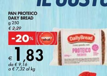 Bennet Pan proteico daily bread g 250 offerta