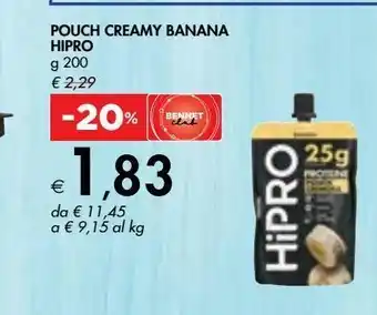Bennet Pouch creamy banana hipro g 200 offerta