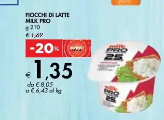 Bennet Fiocchi di latte milk pro g 210 offerta