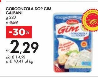 Bennet Gorgonzola dop gim galbani g 220 offerta