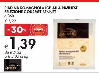 Bennet Piadina romagnola igp alla riminese selezione gourmet bennet g 360 offerta