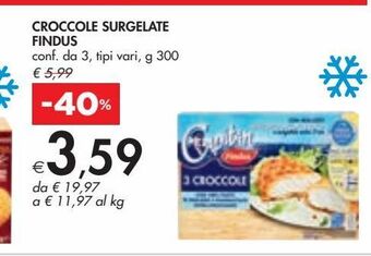 Bennet Croccole surgelate findus offerta