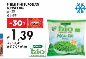 Bennet Piselli fini surgelati bennet bio g 450 offerta