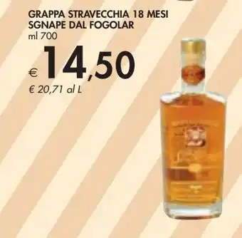 Bennet Grappa stravecchia 18 mesi sgnape dal fogolar offerta