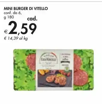 Bennet Mini burger di vitello g 180 offerta