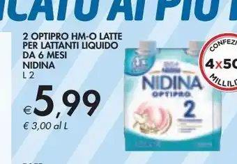 Bennet 2 optipro hm-o latte per latttanti liquido da 6 mesi nidina offerta
