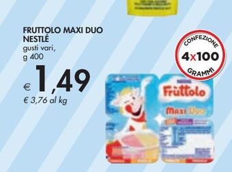 Bennet Fruttolo maxi duo nestlé g 400 offerta