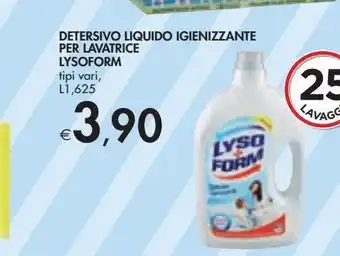 Detersivo liquido igienizzante per lavatrice lysoform