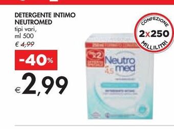 Bennet Detergente intimo neutromed ml 500 offerta