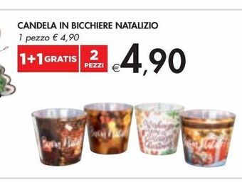 Bennet Candela in bicchiere natalizio offerta