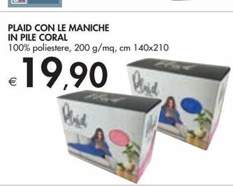 Bennet Plaid con le maniche in pile coral offerta