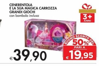Bennet Cenerentola e la sua magica carrozza grandi giochi offerta