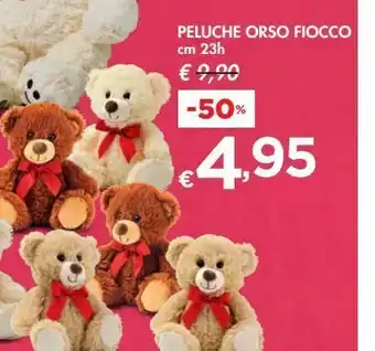 Bennet Peluche orso fiocco cm 23 offerta