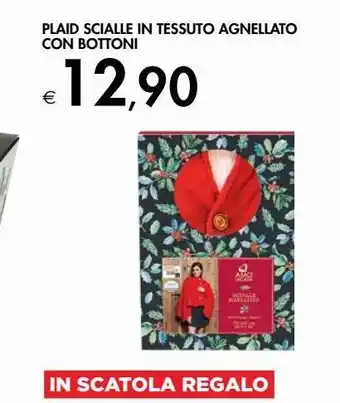 Bennet Plaid scialle in tesstto agnelloto con bottoni offerta