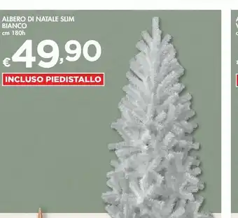 Bennet Albero di natale slim bianco cm 180 offerta