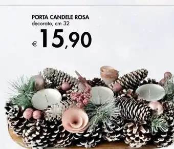 Bennet Porta candele rosa offerta