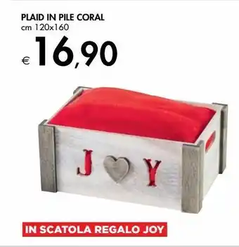 Bennet Plaid in pile coral cm 120 x 160 offerta