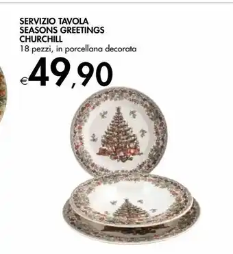 Bennet Servizio tavola season greetings churchill offerta