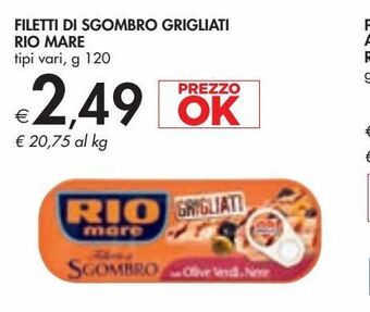 Bennet Filetti di sgombro grigliati rio mare offerta
