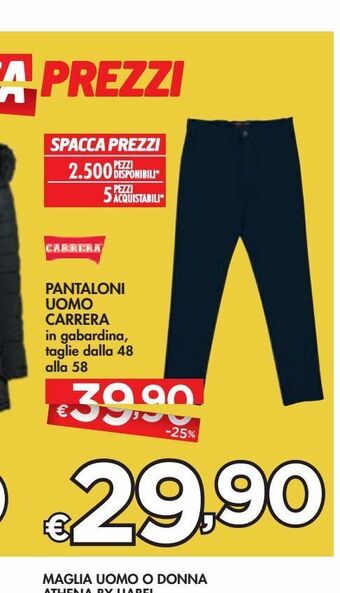 Bennet Pantaloni uomo carrera offerta