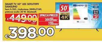 Bennet Smart tv led 50'' 50tu7099 samsung offerta