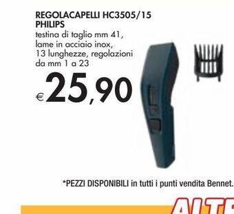 Bennet Regolacapelli hc3505/15 philips offerta