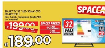 Bennet Smart tv 32'' led 32ha10v3 smart -tech offerta