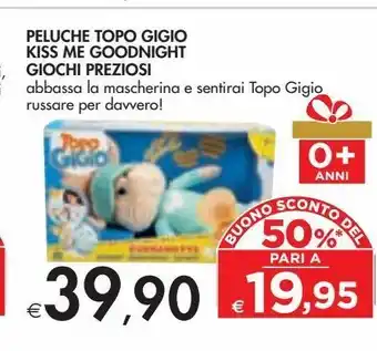 Bennet Peluche topo gigio kiss me good night giochi preziosi offerta