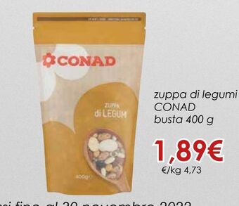 Conad Zuppa di legumi conad busta 400 g offerta