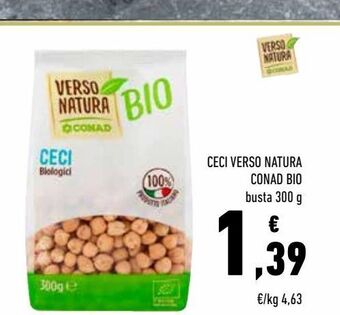 Conad Ceci verso natura conad bio busta 300 g offerta