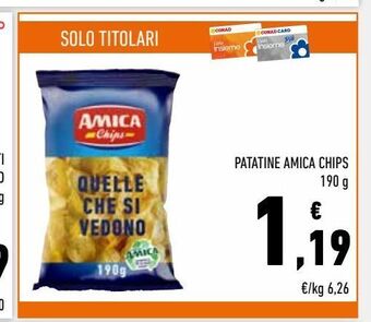 Conad Patatine amica chips 190 g offerta
