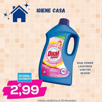 Splendidi e Splendenti Dual Power Lavatrice vari tipi 40 Dosi offerta