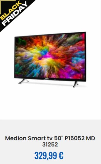 Eurospin Medion Smart tv 50" P15052 MD 31252 offerta