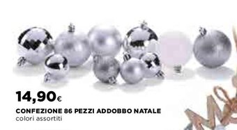 Coop Confezione 86 Pezzi Addobbo Natale colori assortiti offerta