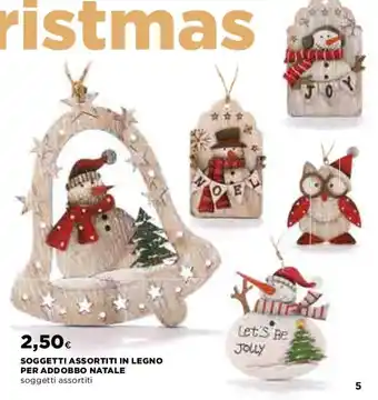 Coop Soggetti Assortiti in Legno per Addobbo Natale soggetti assortiti offerta