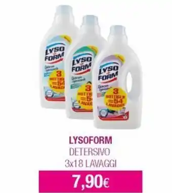 Acqua & Sapone Lysoform Detersivo 3x18 Lavaggi offerta