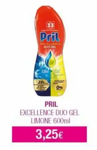 Acqua & Sapone Pril Excellence Duo Gel Limone 600ml offerta