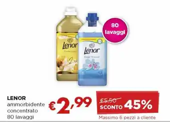 Acqua & Sapone Lenor ammorbidente concentrato 80 lavaggi offerta
