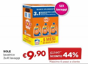 Acqua & Sapone Sole lavatrice 3x41 lavaggi offerta