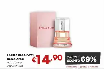 Acqua & Sapone Laura Biagiotti Roma Amor edt donna vapo 25 ml offerta