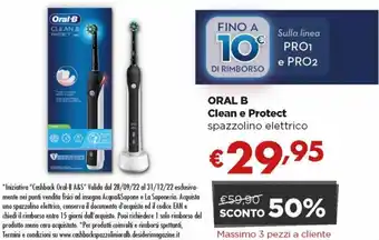 Acqua & Sapone Oral B Clean e Protect spazzolino elettrico offerta
