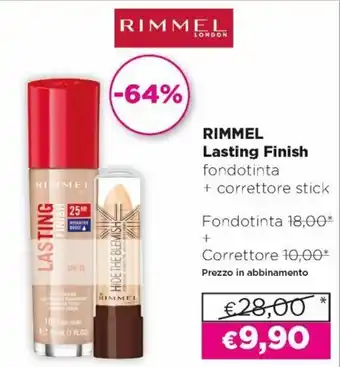 Acqua & Sapone Rimmel Lasting Finish fondotinta + correttore stick offerta