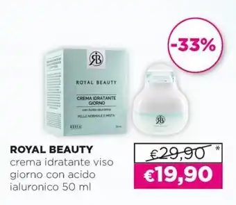 Acqua & Sapone Royal Beauty crema idratante viso giorno con acido ialuronico 50 ml offerta
