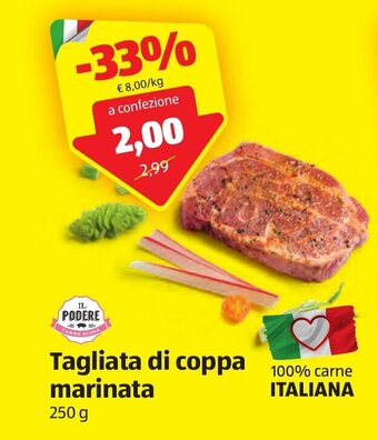 ALDI Il Podere Tagliata di coppa marinata 250 g offerta