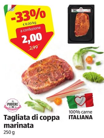 ALDI Il Podere Tagliata di coppa marinata 250 g offerta